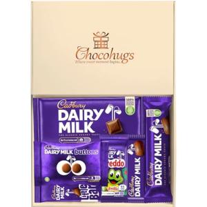 Chocohugs Chocolate Gift Hamper Box | Filled with Assortment of Dairy Milk Selections | Box of Chocolates | Sweet Treat Gift Box | Assorted Dairy Milk Chocolate Selection Box Gift Hamper