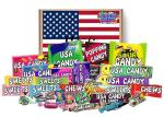 American Sweets Gift Box - Imported USA Candy Hamper - Includes 30 Assorted Treats, Mixed Flavours & Favourite Brands By Simway Sweets
