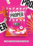 PROPER Popcorn, 90g Sharing Bag, Pack of 8, 94 kcal, Natural Flavourings, Vegan, Gluten-Free (Sweet Popcorn)