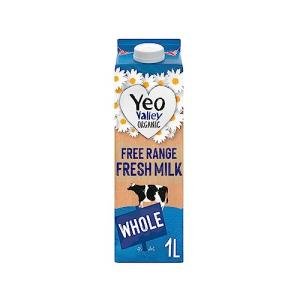 Yeo Valley Organic Whole Fresh Milk 1L