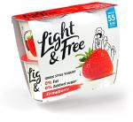 Light & Free Strawberry, 0% Fat and No Added Sugar, Greek Style Yoghurt, 4x115g