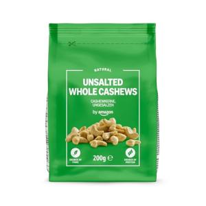 by Amazon Whole Cashew Nuts Unsalted, 200g
