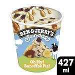 Ben & Jerry's Oh My! Banoffee Pie! Sundae Ice Cream, 427ml (Frozen)