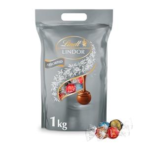 Lindt Lindor Silver Assorted Chocolate Truffles – 1kg Bag (Approx. 80 Balls) – Smooth Filling – Christmas, Gift, Birthday, Congratulations, Sharing Treat