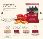 Tyrrells Sweet Chilli & Red Pepper Sharing Crisps, 150g