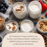 Coolinario Yoghurt Starter Culture (5-Pack, 1g Sachets) Live Cultures for Homemade Yogurt | Creamy, Thick & Delicious | Regular or Greek Yogurt | Non-GMO, No Preservatives, Gluten Free, Halal & Kosher