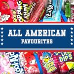 William Hunter American Sweets Gift Box - Letterbox Size Wide Selection Sweet Hamper, Great Value American Sweet Hamper for Children or Adults, Mystery Box of Iconic American Candy