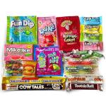 William Hunter American Sweets Gift Box - Letterbox Size Wide Selection Sweet Hamper, Great Value American Sweet Hamper for Children or Adults, Mystery Box of Iconic American Candy