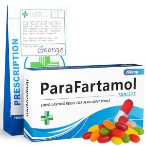 ParaFartamol Sweets, Stocking Fillers for Men & Early Christmas Secret Santa Present, Rude Funny Male Birthday Gift for Dad, Father, Man - Xmas Joke Pills for Boyfriend, Novelty Quirky Gag