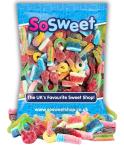 SoSweet Fizzy Sweet Mix – 1kg Bulk Bag of Tangy Pick & Mix Sweets | Sour Party Candy, Sharing Treats | Fizzy Fruit Flavour Favourites | Long Shelf Life