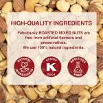 Tropgo Roasted Mixed Nuts Unsalted 500g Nut Snacks - Packed Fresh, Healthy Nuts with Fibre, Protein, and Minerals - Perfect for Snacking - Includes Almonds, Brazil Nuts, Cashews, Peanuts, & Hazelnuts