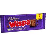 Cadbury Milk Chocolate Wispa Bars, 23.7 g per bar, Velvety Bubbly Texture (Pack of 7)
