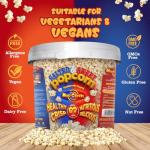 MacCorns - Salted & Sweet Mixed Popcorn Sharing Bucket | 10ltr Reusable Bucket | Crunchy, Delicious Ideal for Parties, Events & Movie Nights | Allergen FREE!