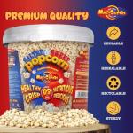 MacCorns - Salted & Sweet Mixed Popcorn Sharing Bucket | 10ltr Reusable Bucket | Crunchy, Delicious Ideal for Parties, Events & Movie Nights | Allergen FREE!