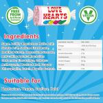 Swizzels Love Hearts Mini Rolls, Vegan Friendly Sweets- 3kg Bulk Bag