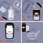 EasiYo Yogurt 7 Sachet Pack | EasiYo Greek Style Mixed Pack | Greek Style 2 x Blueberry & Blackcurrant 2 x Peach and Apricot 2x Vanilla & Plum 1x Raspberry & Lemon | Each Sachet Makes 1kg of Yogurt