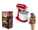 Ice Cream Mix - Soft Serve - Jersey Gold Luxury Chocolate Ice Cream Mix- Superior Creamy Taste - Use At Home or Commercially - 1L - Nut Free, Gluten Free Deliciousness
