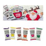 Popcorn Kitchen Christmas Popcorn Selection Box, 6 Indulgent Gourmet Recipes, Hand-popped in UK, Perfect Stocking Filler - 180g