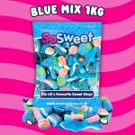 SoSweet Blue Sweet Mix – 1kg Bulk Bag | Fruity Blue-Themed Pick & Mix Sweets | Party Candy, Sweet Tables, Events | Long Shelf Life