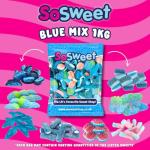 SoSweet Blue Sweet Mix – 1kg Bulk Bag | Fruity Blue-Themed Pick & Mix Sweets | Party Candy, Sweet Tables, Events | Long Shelf Life