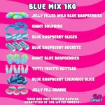 SoSweet Blue Sweet Mix – 1kg Bulk Bag | Fruity Blue-Themed Pick & Mix Sweets | Party Candy, Sweet Tables, Events | Long Shelf Life