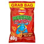 Walkers Monster Munch Flamin' Hot Snacks Crisps 40g (Case of 35)