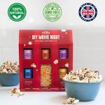 Popcorn Shed DIY Movie Night Popcorn Toppings Kit (5 Delicious Toppings & 500g Popping Kernels) - Sweet Popcorn Toppings, Easy & Low Calorie Snack, Perfect for Parties, Movie Nights & Gifting