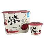 Light & Free Cherry, 0% Fat and No Added Sugar, Greek Style Yoghurt, 4x115g