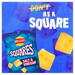 Walkers Squares Salt & Vinegar Snacks Crisps 27.5g