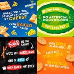 Crisps Multipack Cheese Snacks Tubes - Bulk Buy of 5 Original Cheddars Baked Crisps, Cheese Balls Mini Crackers for Christmas Party Mix, Birthday Hamper, Movie Nights or Lunch Box Snacks