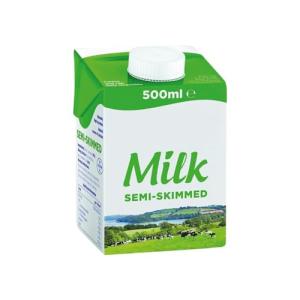 Lakkeland Dairies Semi-Skimmed Milk | 24 Pack of 500ml | Long Life | Delicious & High in Protein