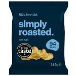 Simply Roasted - Sea Salt Crisps | 24 x 21.5g Impulse Bags | Just 3 Ingredients | Vegan | 50% Less Fat | Under 99 Calories Per Serve | Triple Cooked for the Ultimate Crunch | Gluten & Allergen-Free