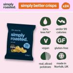 Simply Roasted - Sea Salt Crisps | 24 x 21.5g Impulse Bags | Just 3 Ingredients | Vegan | 50% Less Fat | Under 99 Calories Per Serve | Triple Cooked for the Ultimate Crunch | Gluten & Allergen-Free