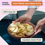 Simply Roasted - Sea Salt Crisps | 24 x 21.5g Impulse Bags | Just 3 Ingredients | Vegan | 50% Less Fat | Under 99 Calories Per Serve | Triple Cooked for the Ultimate Crunch | Gluten & Allergen-Free
