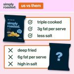 Simply Roasted - Sea Salt Crisps | 24 x 21.5g Impulse Bags | Just 3 Ingredients | Vegan | 50% Less Fat | Under 99 Calories Per Serve | Triple Cooked for the Ultimate Crunch | Gluten & Allergen-Free