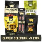 Serious Pig Classic Selection Box Gourmet Snack Hamper with Cheese Salami Pickles Crisps (9 Packs)