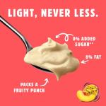 Light & Free Peach & Passion Fruit, 0% Fat and No Added Sugar, Greek Style Yoghurt, 4x115g