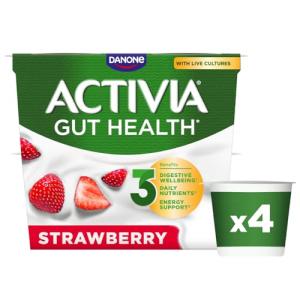 Activia Bio Strawberry Yoghurt, 4x115g