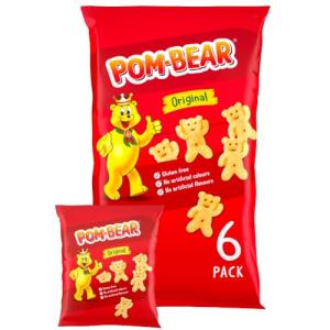 Pom-Bear Original Multipack Crisps, 6 x 13g (Pack of 6)