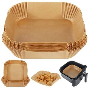 BYKITCHEN Paper Air Fryer Liners, Square, Suitable For Cosori, Ninja, Tefal, Russell Hobbs