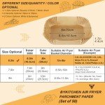 BYKITCHEN Paper Air Fryer Liners, Square, Suitable For Cosori, Ninja, Tefal, Russell Hobbs