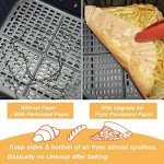 BYKITCHEN Paper Air Fryer Liners, Square, Suitable For Cosori, Ninja, Tefal, Russell Hobbs