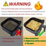 BYKITCHEN Paper Air Fryer Liners, Square, Suitable For Cosori, Ninja, Tefal, Russell Hobbs