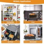 Silicone Liners for Ninja Foodi AF400UK, AF451UK, AF300UK 7.6L-9.5L & Other Dual Zone Air Fryers