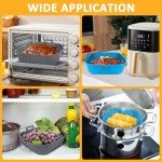 2 Pack Silicone Air Fryer Liners with Handles