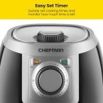 Chefman TurboFry 2L Compact Air Fryer, Black