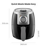 Chefman TurboFry 2L Compact Air Fryer, Black