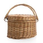 Heart Picnic Basket, (Antique White)