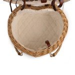 Heart Picnic Basket, (Antique White)