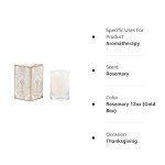 Ergo Soy Candle Pearl Collection, Hand Poured Natural Vegan Soy Wax - Luxuriously Scented Rosemary 12 Ounce Candle